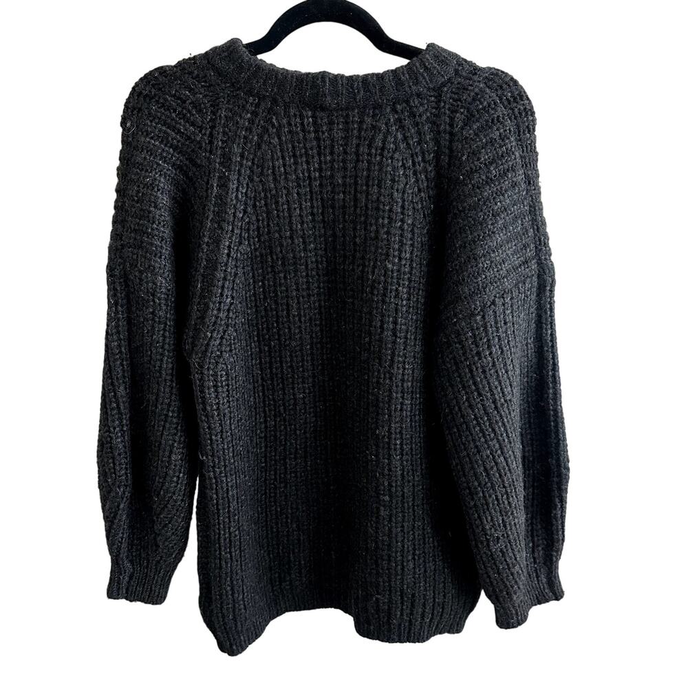 Isabel Marant Etoile Phoebe Chunky Knit Crew Neck Jumper Sweater Black - Picture 3 of 6